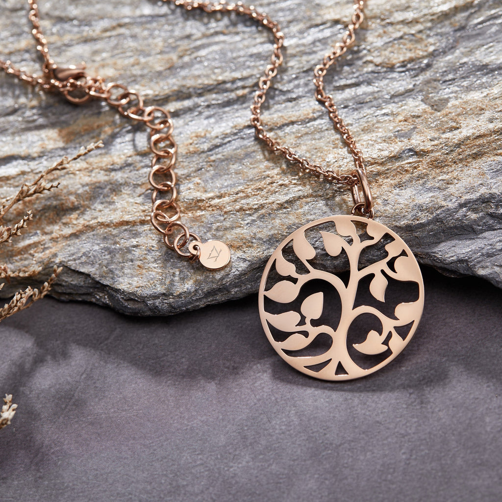 Zink Women's Rose Gold Stainless Steel Necklace | Zfnl003rg