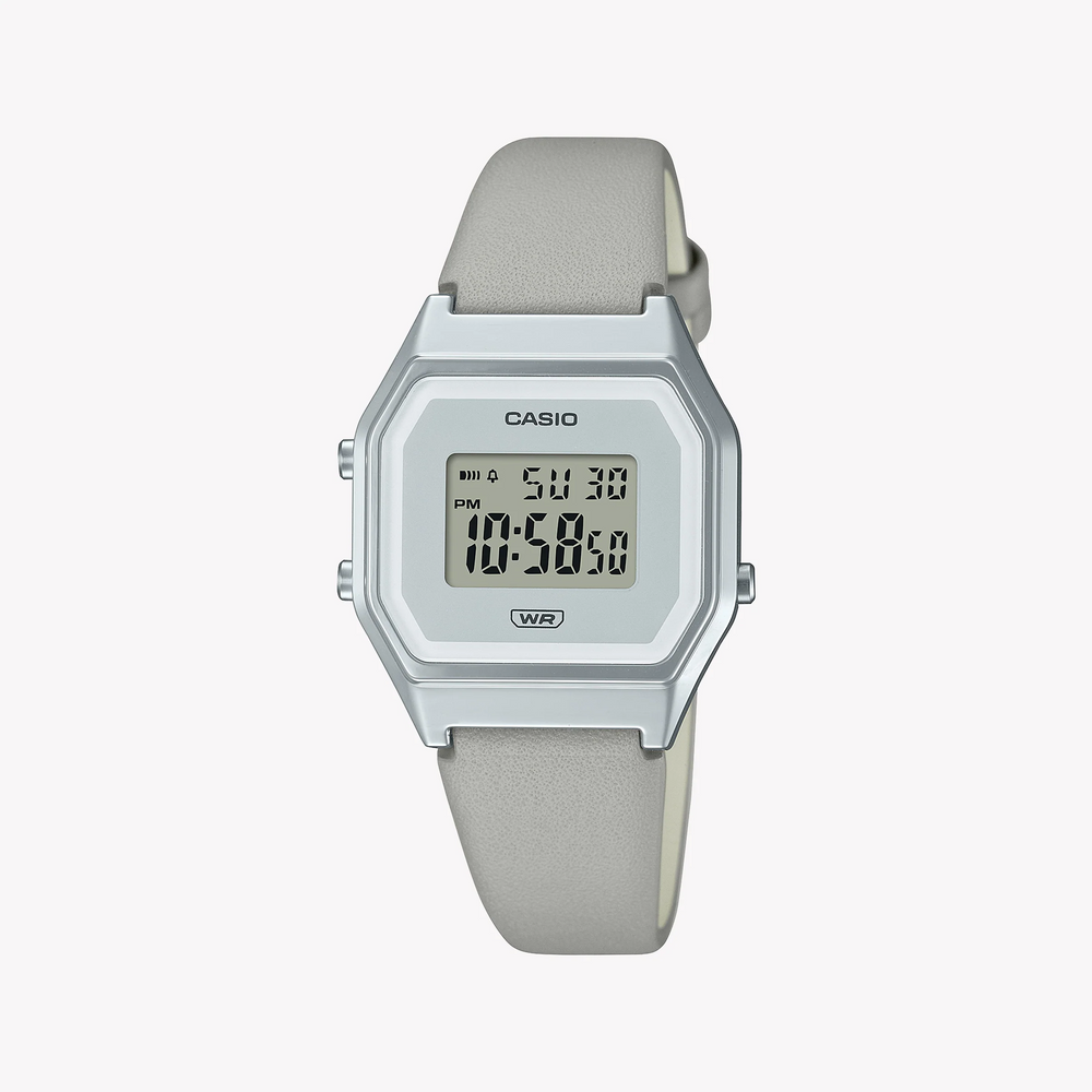 Casio Unisex Silver Resin & Leather Watch, Sporty Style | La680wel-8df by i-watch