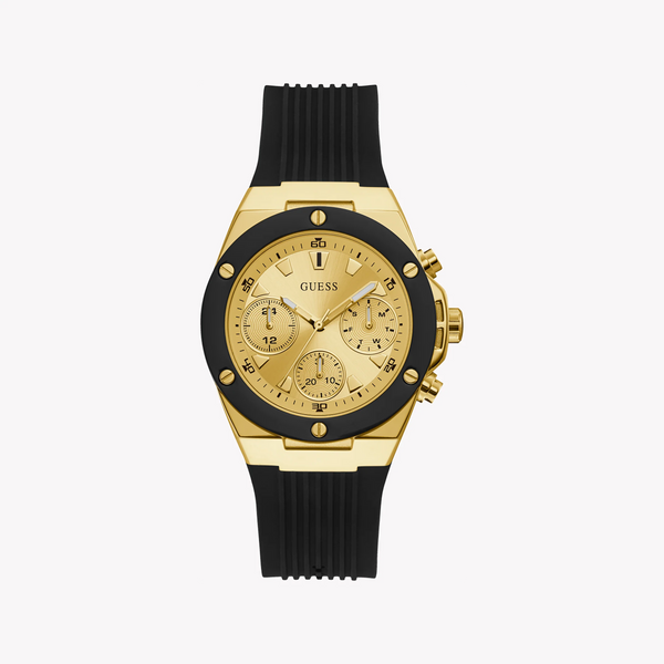Chic Innovation Women's Gold Stainless Steel, Black Silicone | Gw0030l2 by i-watch
