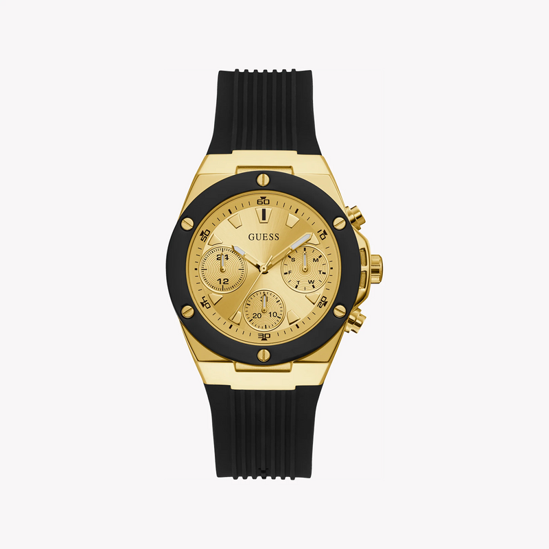 Chic Innovation Women's Gold Stainless Steel, Black Silicone | Gw0030l2 by i-watch
