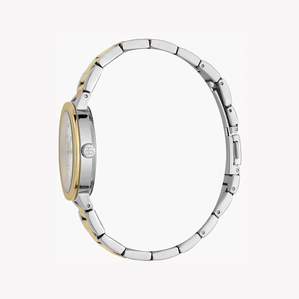 Esprit Women's Silver & Gold Stainless Steel Watch, Silver Dial | Es1l077m0035 by i-watch