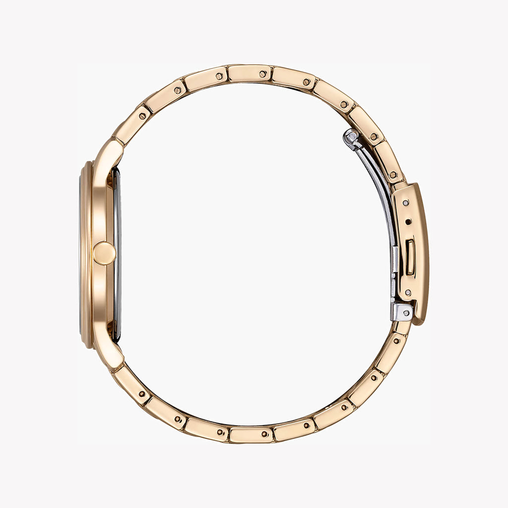 CITIZEN EM0418-81X RADIANT ELEGANCE - MODERN GOLD WOMEN'S TIMEPIECE with White Dial & Stainless Steel Band-i-Watch-3