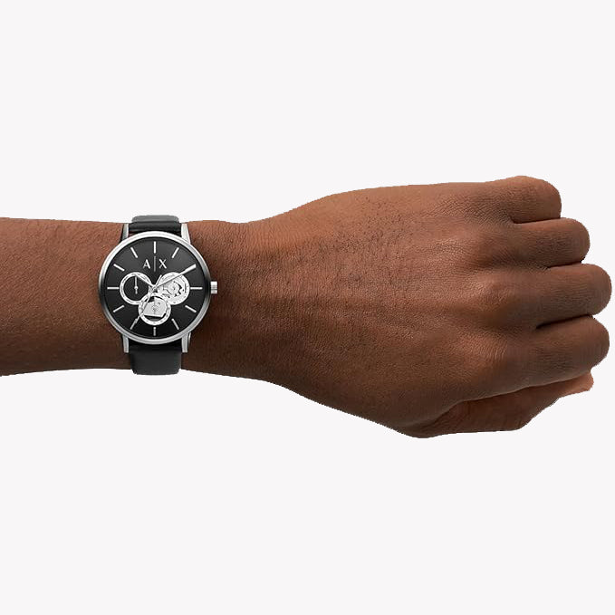 ARMANI EXCHANGE AX2745 - BOLD ELEGANCE IN TIME: Men's Sophisticated Analog Watch with Black Leather Band-i-Watch-4