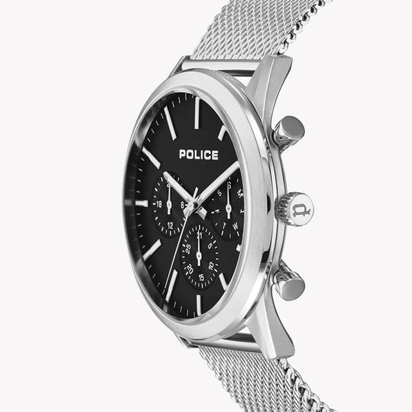 Police Men's Silver Watch, Black Dial | P15599js02mm by i-watch