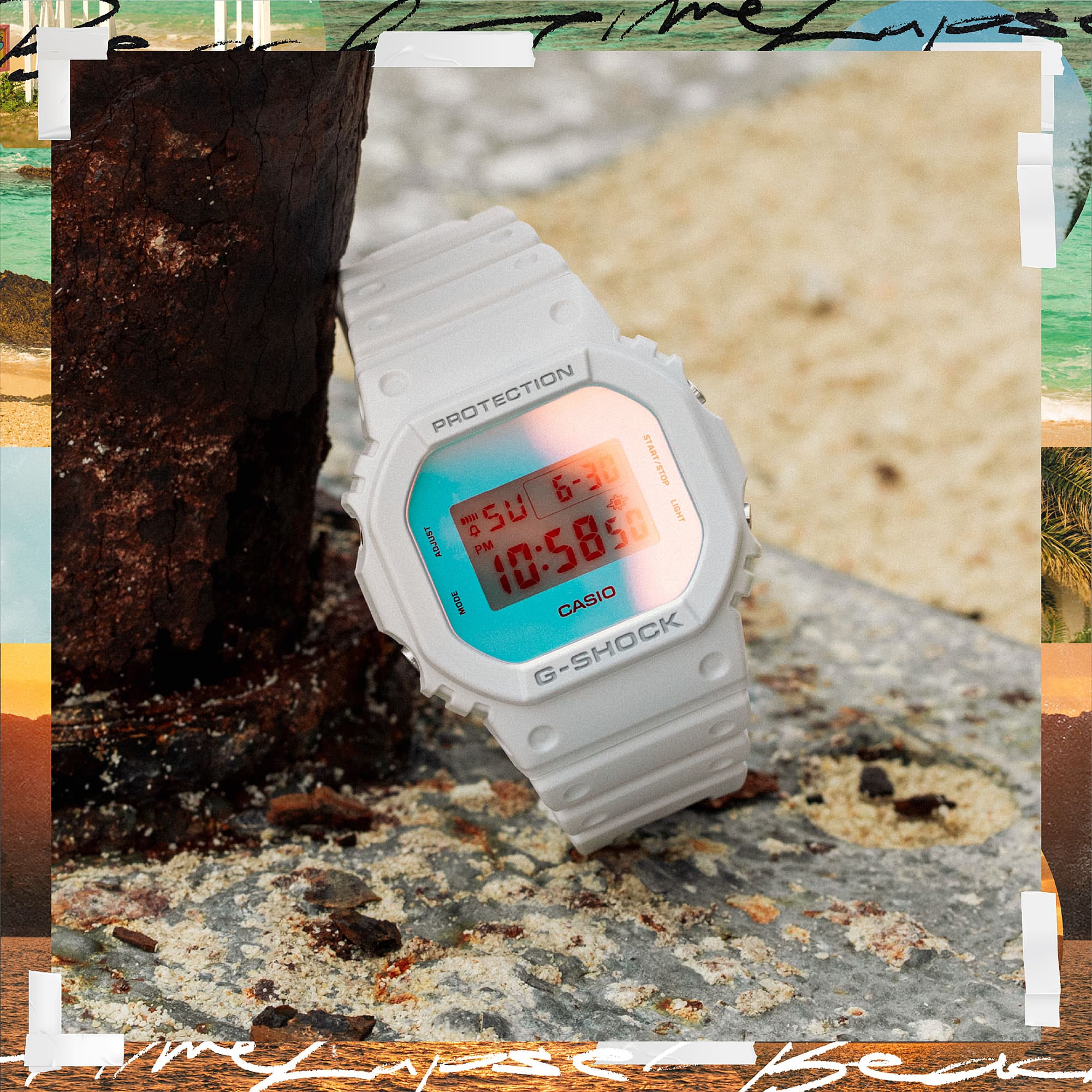 CASIO G-SHOCK DW-5600TL-7 THE ORIGIN – BEACH TIME LAPS SERIE Unisex-Uhr