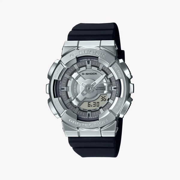 Casio G-Shock Gm-S110-1adr Unyielding Style - Elegantly Tough Women's Watch With Silver Case And Bold Black Dial by i-watch