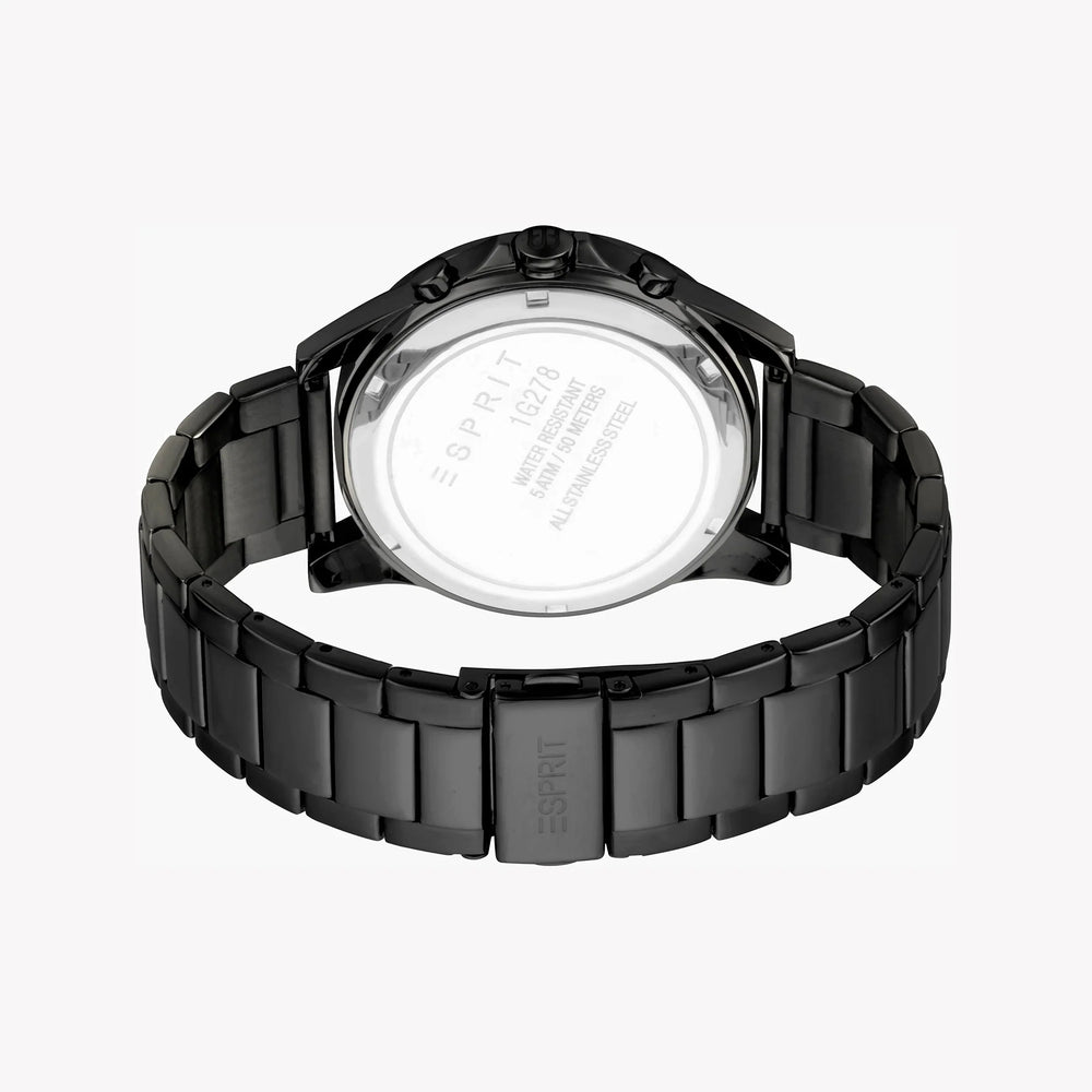 Esprit Men's Black Stainless Steel Watch, Black Dial | Es1g200m0055 by i-watch