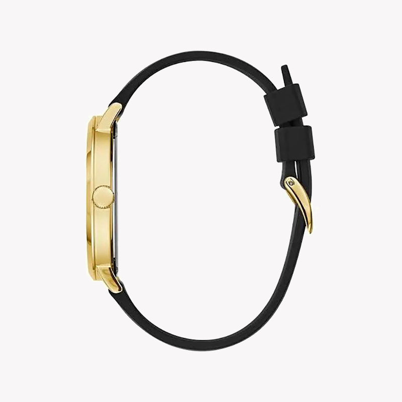 Guess Women's Gold Watch, Black Silicone Band | W1161g1 by i-watch