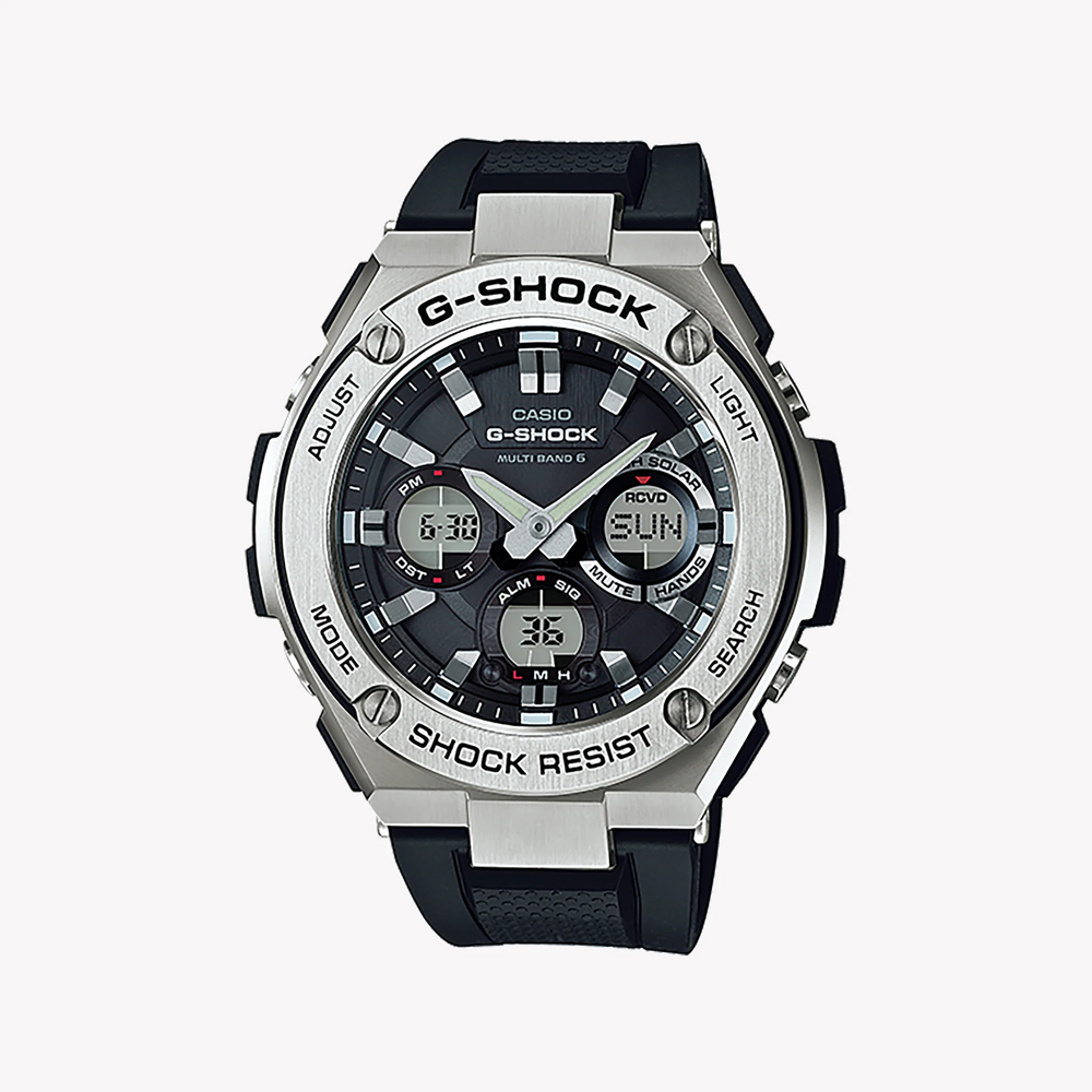 CASIO G-SHOCK GST-W110-1AER - RUGGED ELEGANCE: MEN'S WATCH WITH STAINLESS STEEL, BLACK RESIN BAND