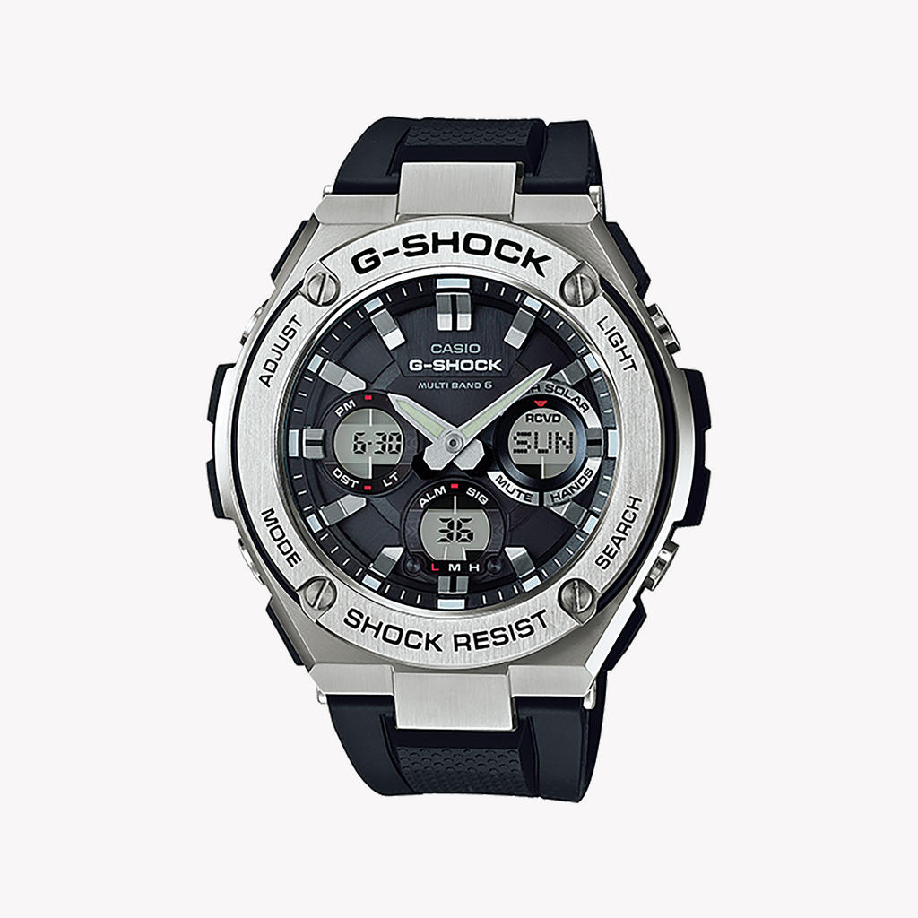 CASIO G-SHOCK GST-W110-1AER - RUGGED ELEGANCE: MEN'S WATCH WITH STAINLESS STEEL, BLACK RESIN BAND