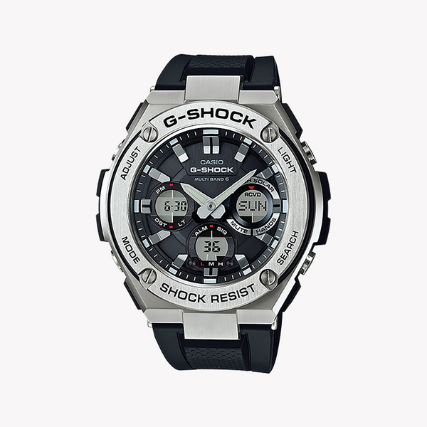 G-Shock Men's Stainless Steel & Resin, Silver/Black | Gst-W110-1aer