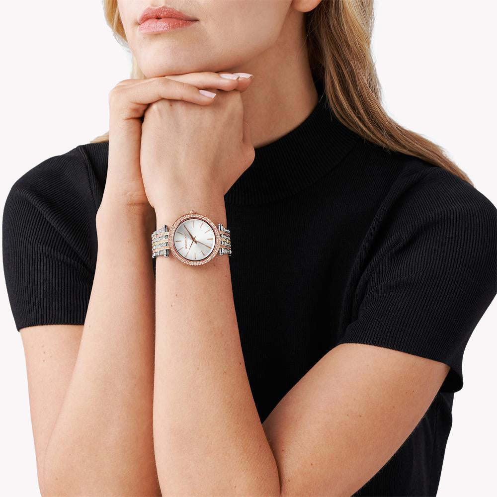 MICHAEL KORS MK3203 - ELEGANTLY TIMELESS WOMEN'S WATCH IN LUXE SILVER & ROSE GOLD