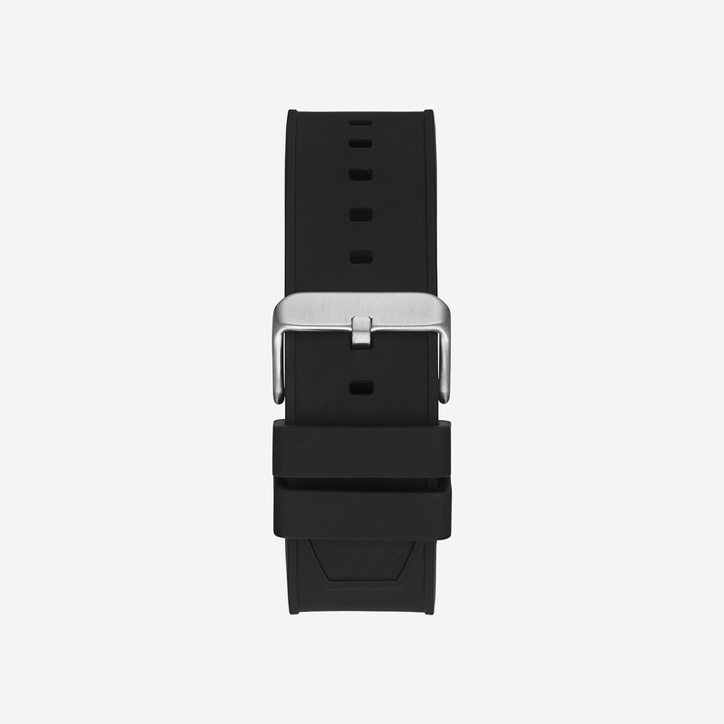 Guess Men's Silver Stainless Steel, Black Silicone | Gw0421g1 by i-watch