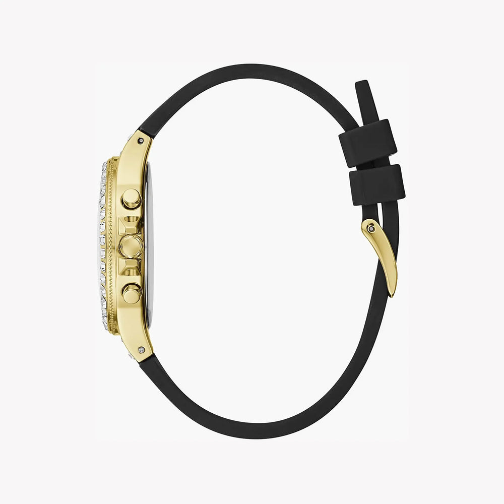 Guess Women's Gold Stainless Steel, Black Silicone | Gw0257l1 by i-watch
