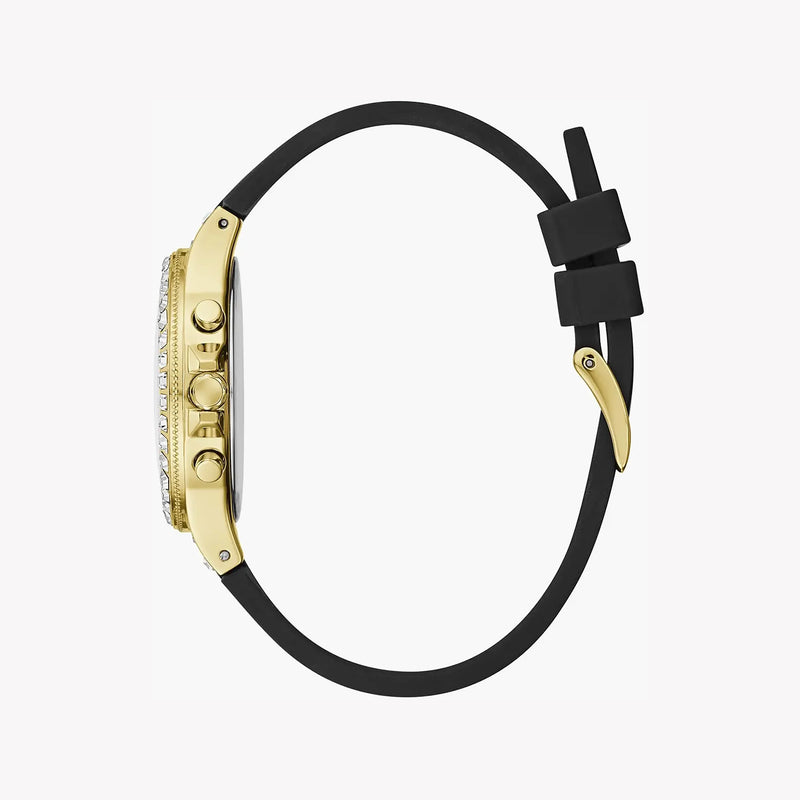 Guess Women's Gold Stainless Steel, Black Silicone | Gw0257l1 by i-watch