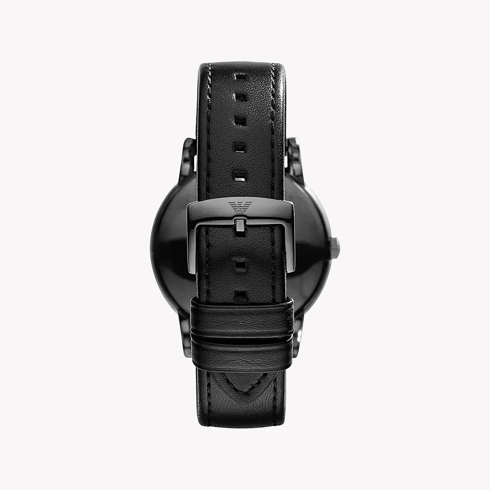 Emporio Armani Men's Black Leather Watch, Black Dial | Ar1732 by i-watch