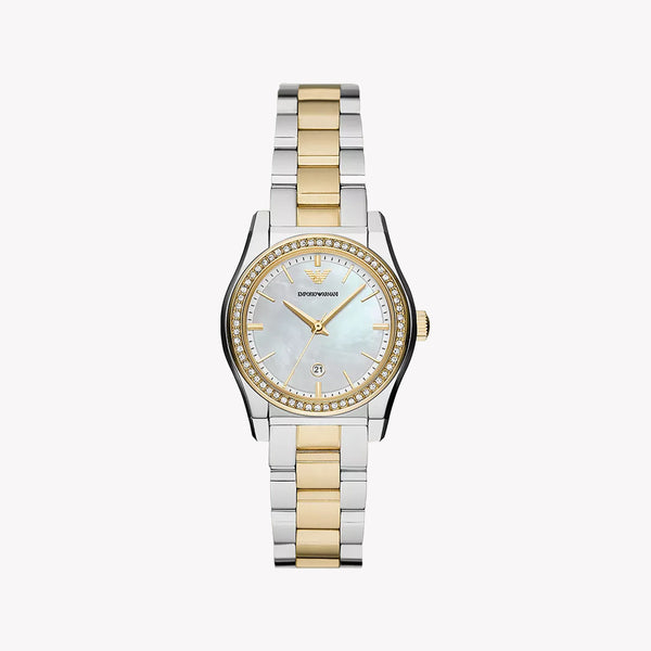 Emporio Armani Women's Silver/Gold Watch, White Dial | Ar11559 by i-watch