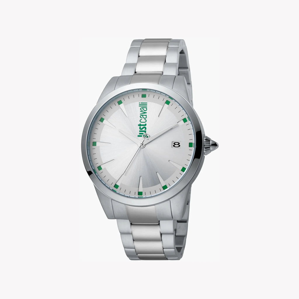 JUST CAVALLI JC1G037M0055 MEN'S TIMELESS ELEGANCE - SILVER STAINLESS STEEL WATCH