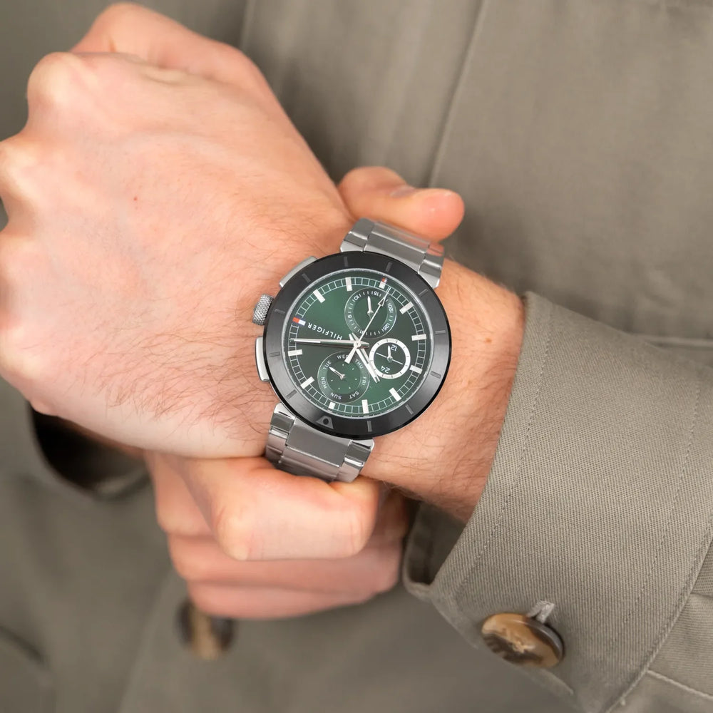 Tommy Hilfiger Men's Stainless Steel, Green Dial | 1792117 by i-watch