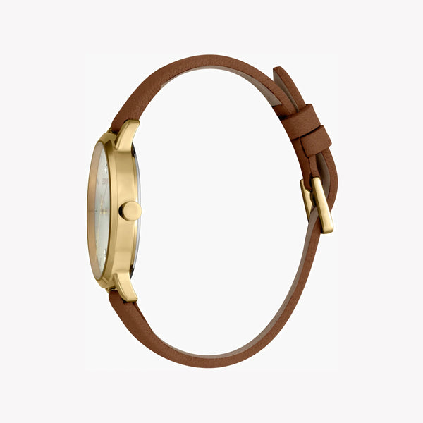 Esprit Women's Brown Leather Watch, Silver Dial | Es1l050m0065 by i-watch