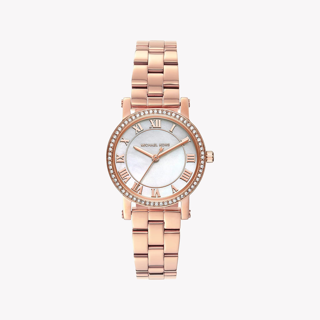 MICHAEL KORS MK3558 RADIANT CHARM - ELEGANT ROSE GOLD WOMEN'S WATCH WITH WHITE DIAL