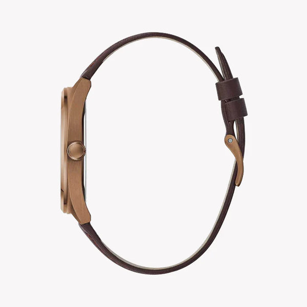 GUESS GW0212G2 ROSE GOLD TIMEPIECE - STUNNING BLUE DIAL & BROWN LEATHER STRAP Men's Watch-i-Watch-2