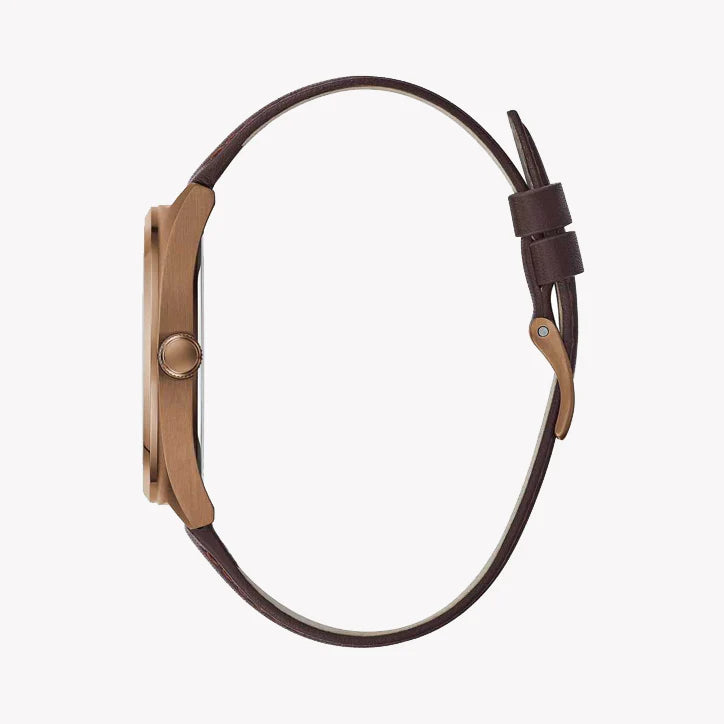 GUESS GW0212G2 ROSE GOLD TIMEPIECE - STUNNING BLUE DIAL & BROWN LEATHER STRAP Men's Watch-i-Watch-2