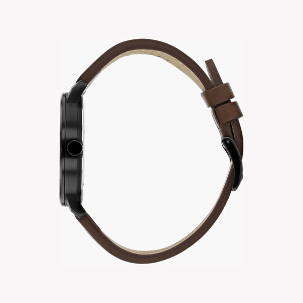 Citizen Be9185-08e - Bold Sophistication For The Modern Man: Stylish Black Dial & Leather Band by i-watch