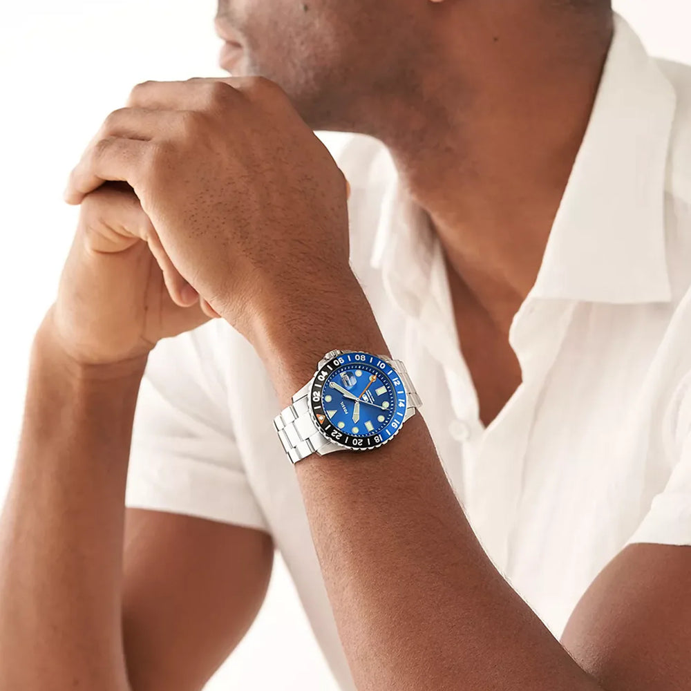 Fossil Men's Stainless Steel Watch, Blue Dial | Fs5991 by i-watch