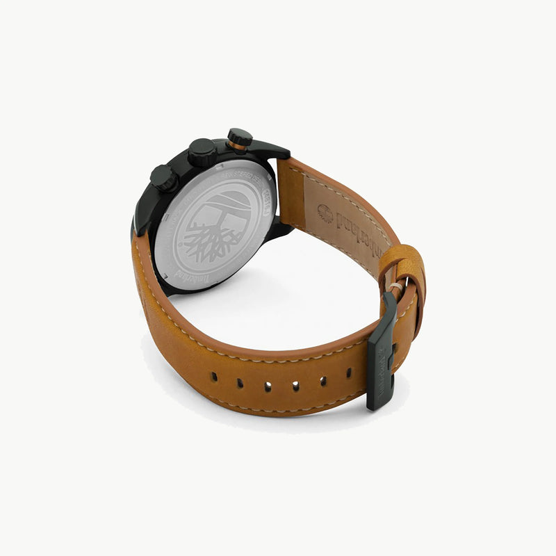 Timberland Men's Black Stainless Steel Watch, Brown Leather | Tbl14816jlb02 by i-watch