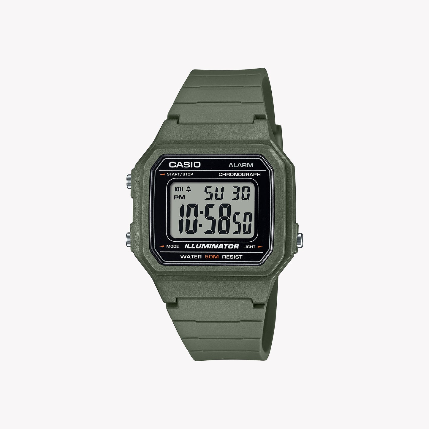 Casio W-217H-3AV Digital Green Men's Watch