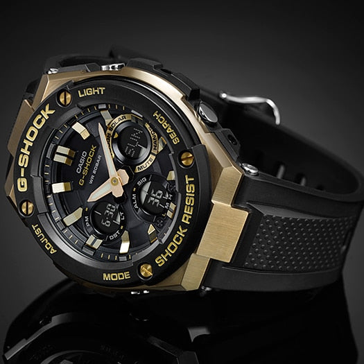 CASIO G-SHOCK GST-S100G-1ADR BOLD ELEGANCE - MEN'S RUGGED TIMEPIECE IN GOLD & BLACK-i-Watch-4