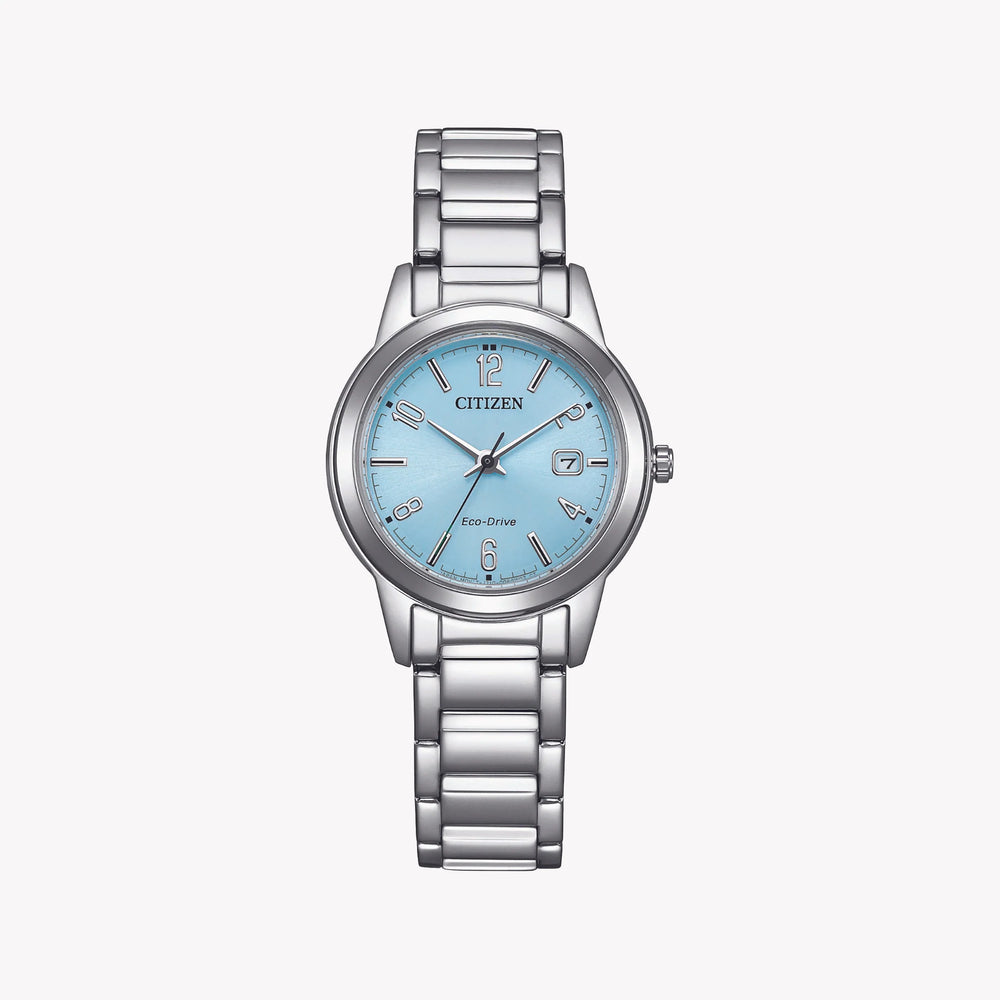 Citizen Women's Silver Watch, Light Blue Dial | Fe1241-71l by i-watch