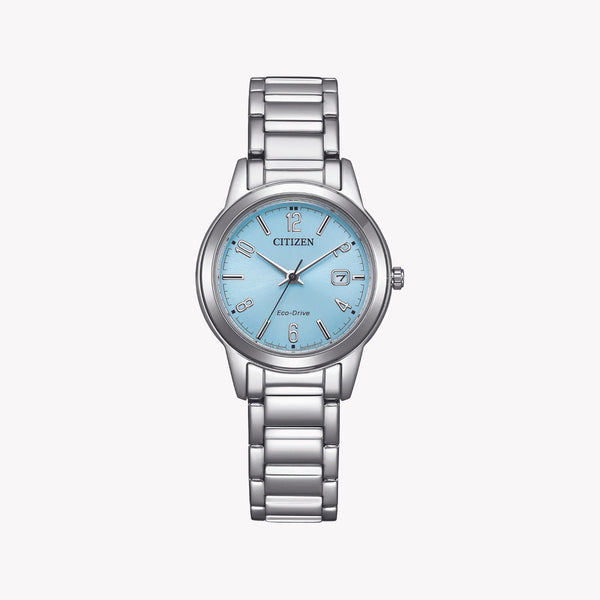 Citizen Women's Silver Watch, Light Blue Dial | Fe1241-71l by i-watch