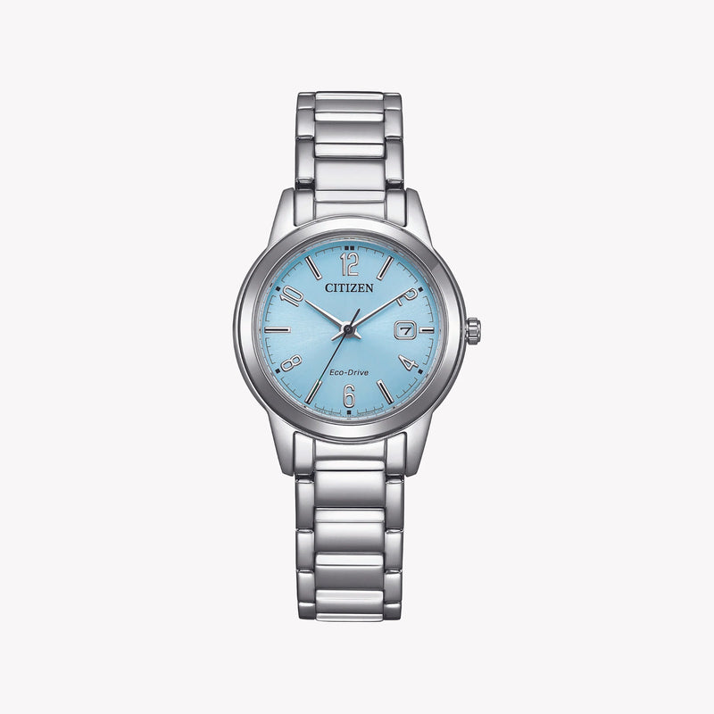 Citizen Women's Silver Watch, Light Blue Dial | Fe1241-71l by i-watch