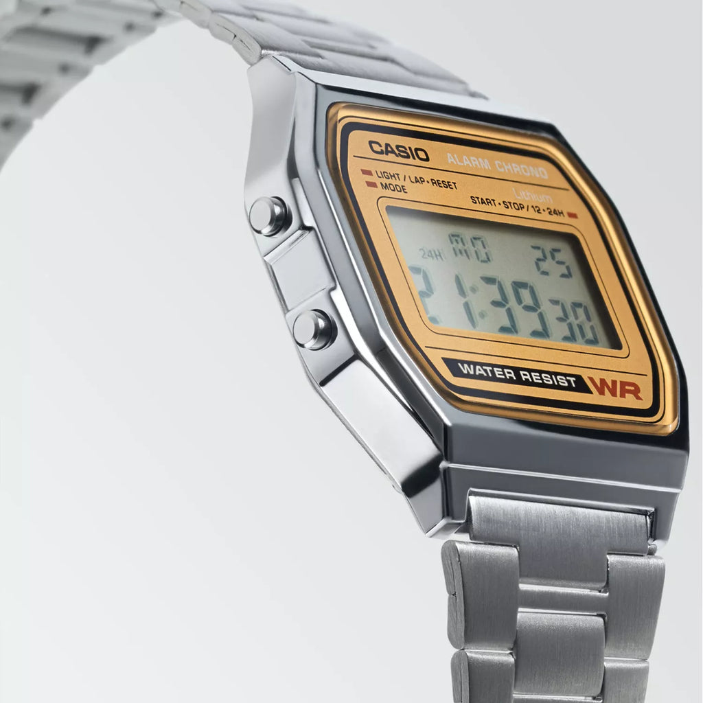 CASIO A158WEA-9EF ELEGANT TIMEKEEPER - VERSATILE UNISEX WATCH WITH STYLISH METAL STRAP-i-Watch-3