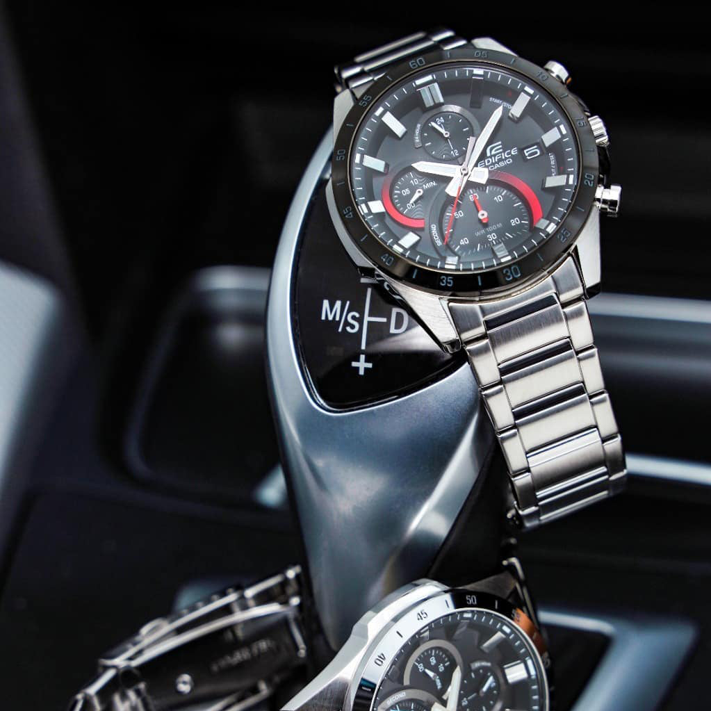 EDIFICE EFR-571DB-1A1VUEF - DYNAMIC ELEGANCE MEN'S WATCH WITH BLACK DIAL & STAINLESS STEEL BAND-i-Watch-6