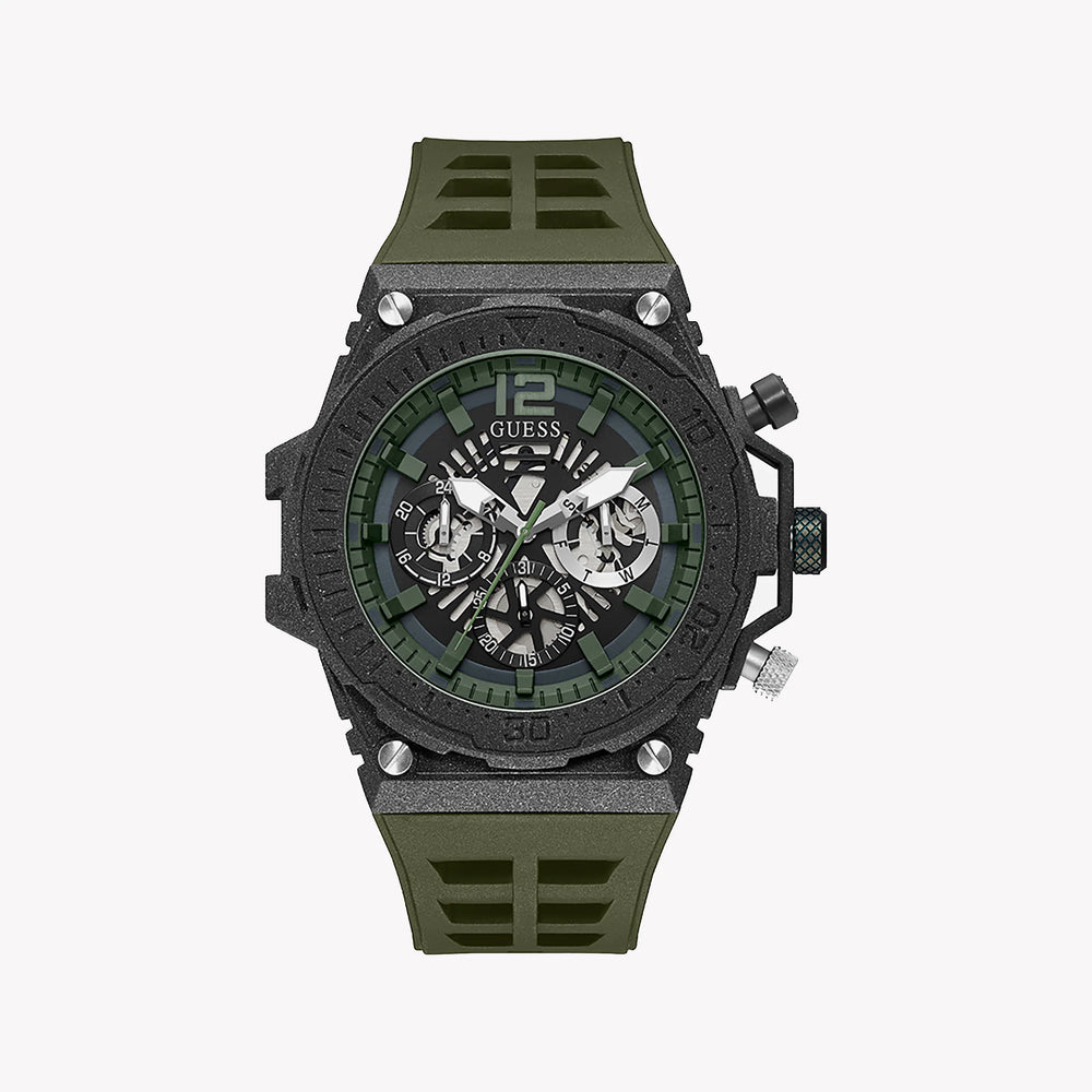Guess Men's Silver Watch, Multicolor Dial | Gw0325g2 by i-watch