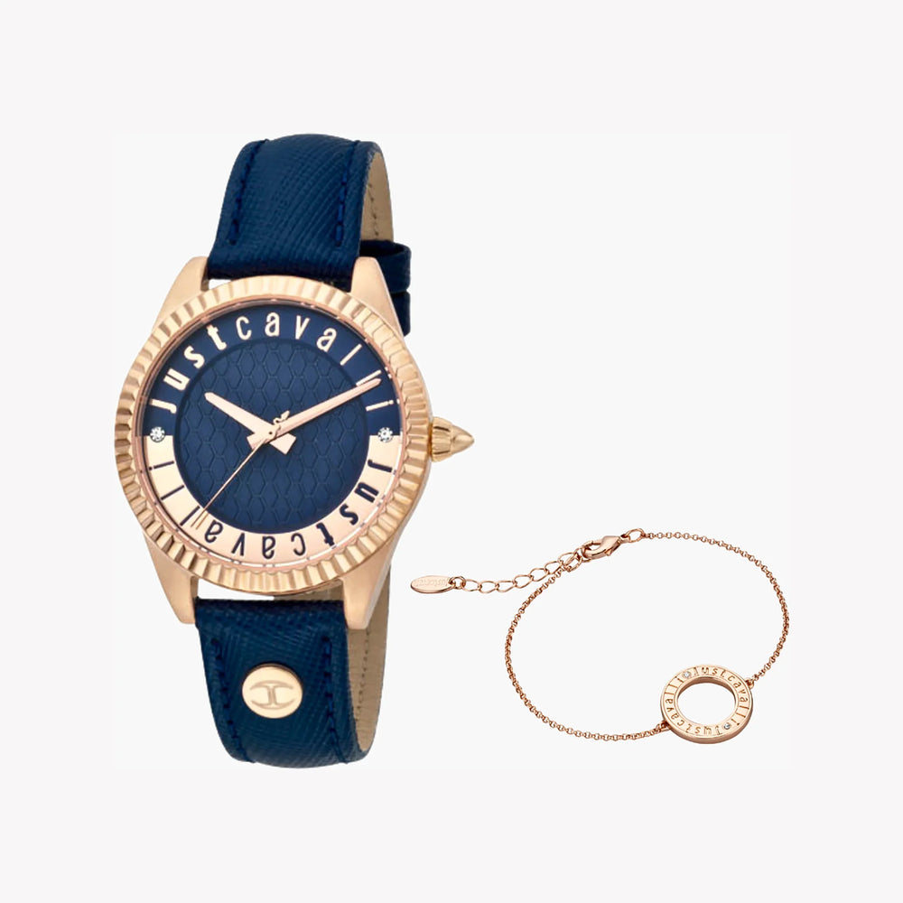 Just Cavalli Women's Blue Watch, Rose Gold Case | Jc1l133l0025 by i-watch