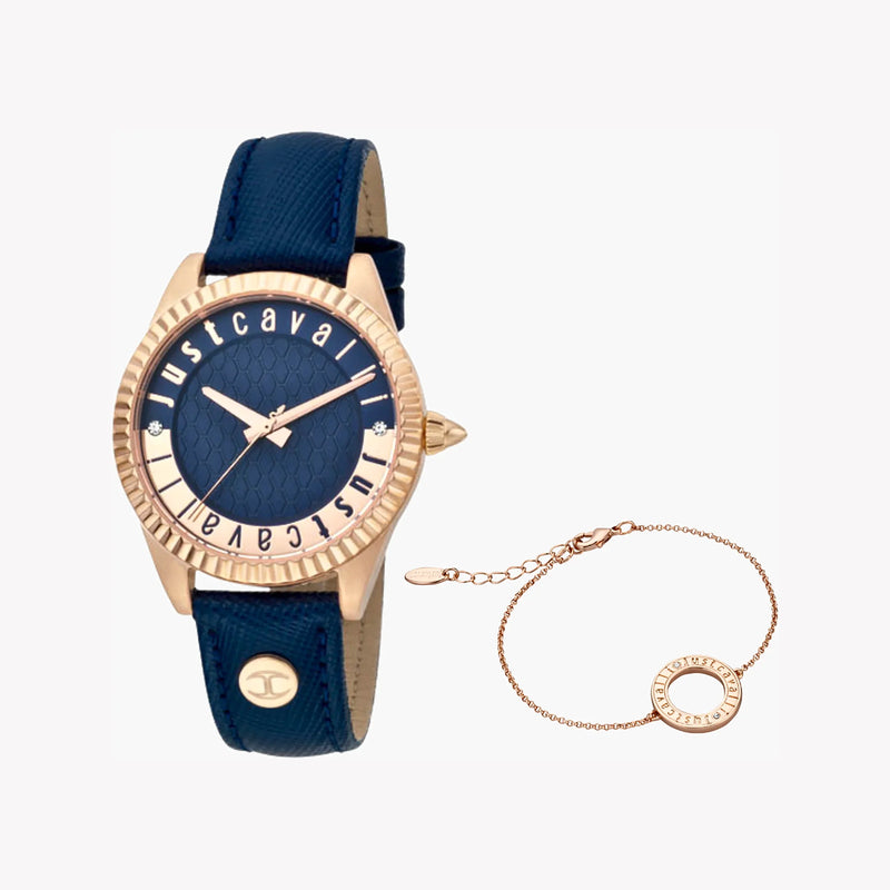 Just Cavalli Women's Blue Watch, Rose Gold Case | Jc1l133l0025 by i-watch