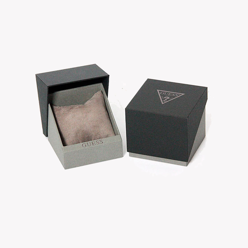 Guess Women's Gold Watch, Black Silicone Band | W1161g1