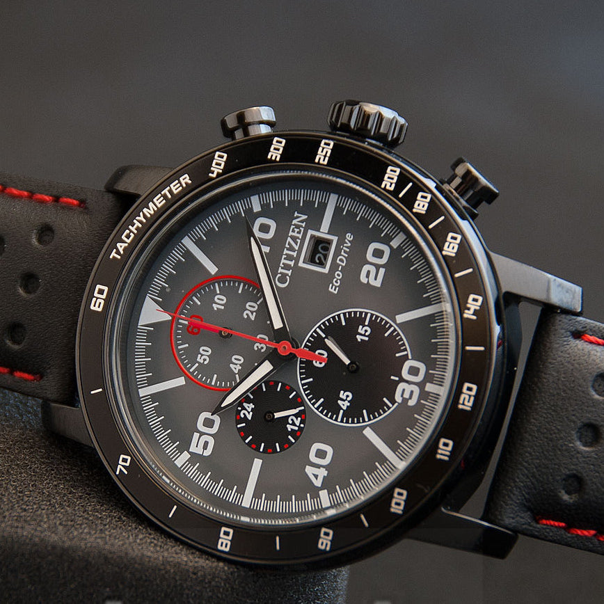 CITIZEN CA0645-15H ELEVATE - BOLD BLACK STAINLESS STEEL MEN'S WATCH WITH ECO-DRIVE TECH & LUXURY LEATHER BAND-i-Watch-6