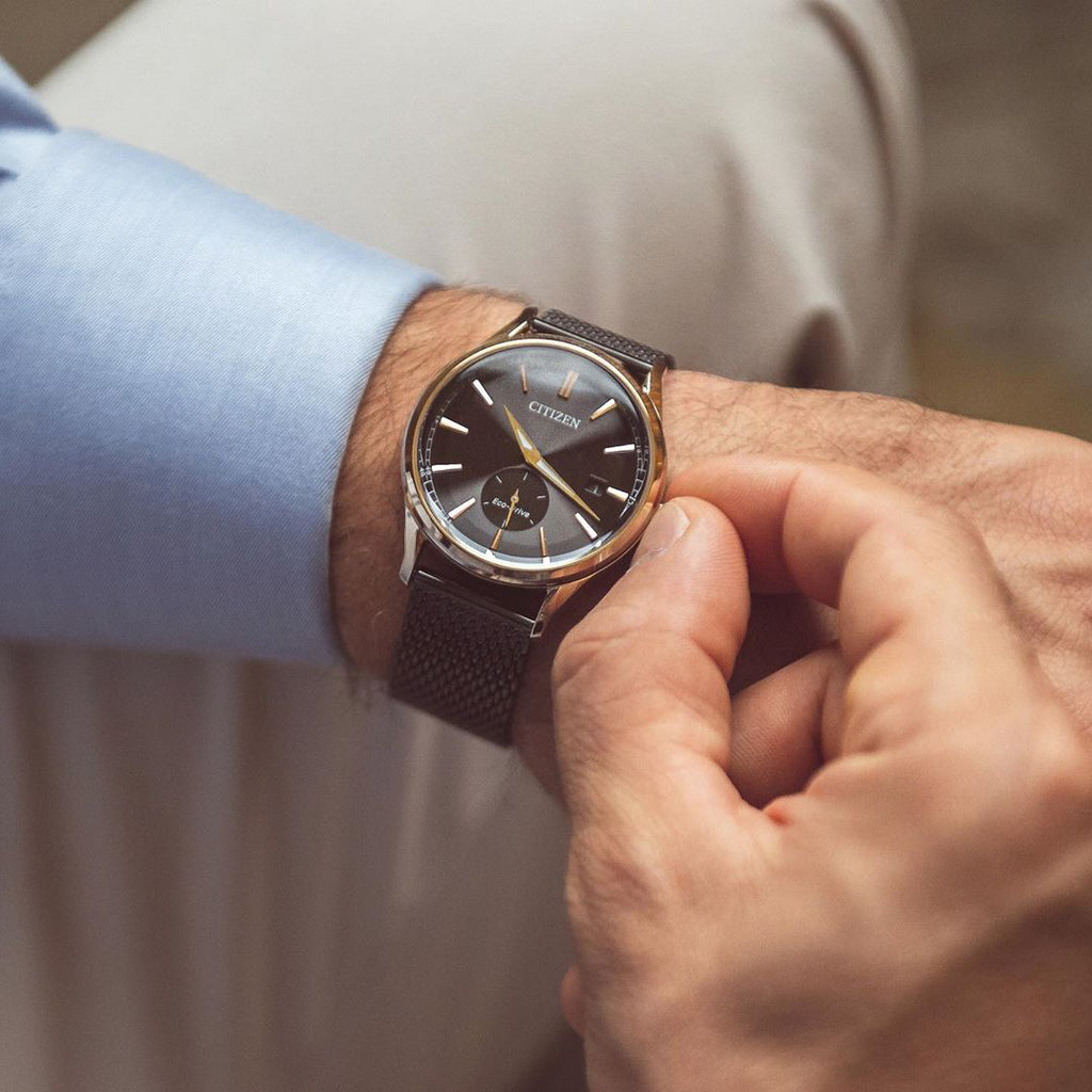 CITIZEN Eco-Drive BV1116-80E - ROSEGOLD MESH - MODERN MEN'S TIMEPIECE-i-Watch-3