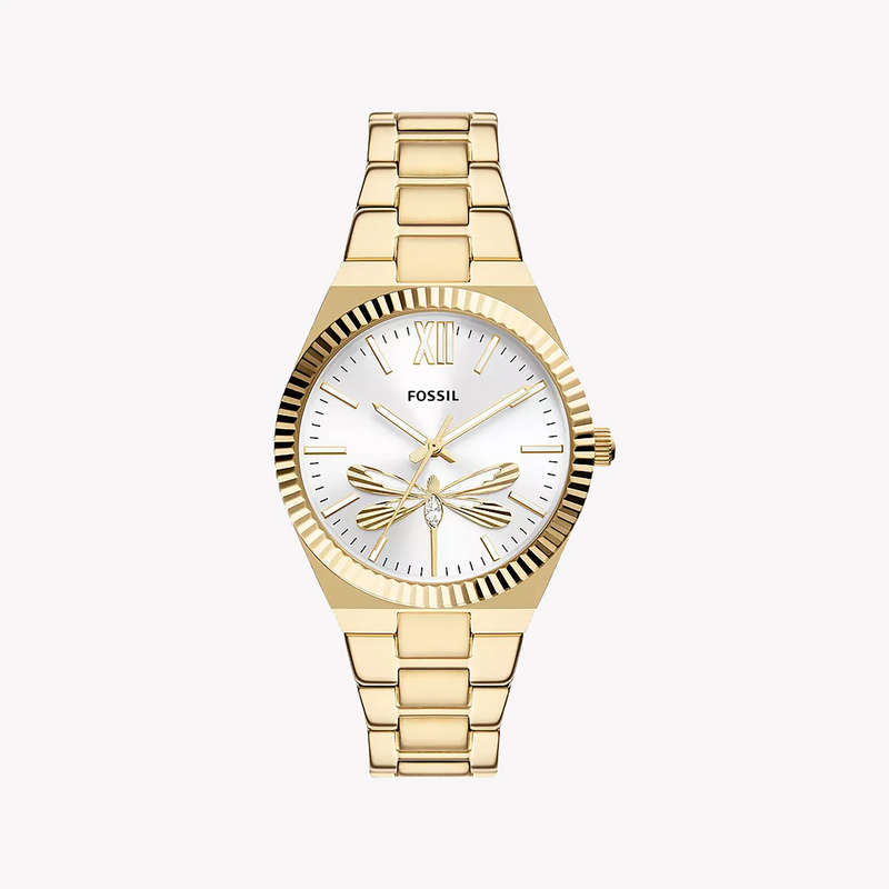 Fossil Women's Gold Stainless Steel Watch, Silver Dial | Es5262 by i-watch