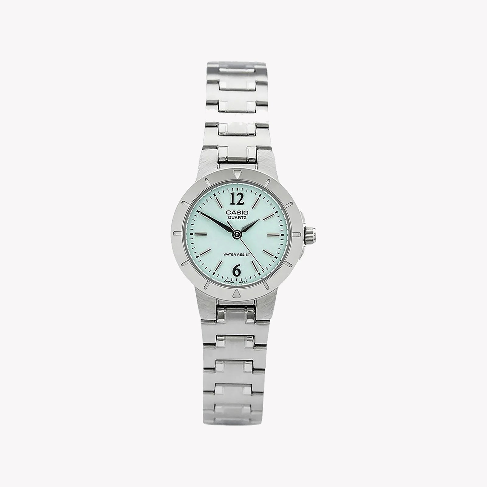 Casio Women's Silver Stainless Steel Watch, Blue Dial | Ltp-1177a-3adf by i-watch