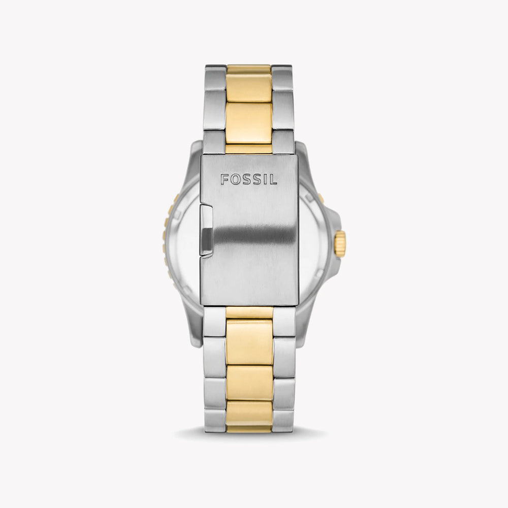 Fossil Men's Silver Stainless Steel, Black Dial | Fs5951 by i-watch