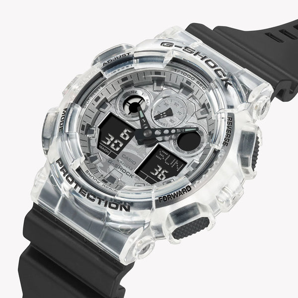 G-Shock Men's Black Resin Watch, Digital Dial | Ga-100skc-1adr by i-watch