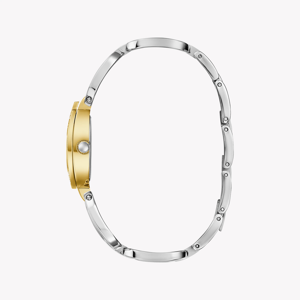 Guess Women's Silver & Gold Watch, White Dial | Gw0683l6 by i-watch