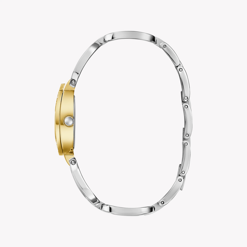 Guess Women's Silver & Gold Watch, White Dial | Gw0683l6 by i-watch