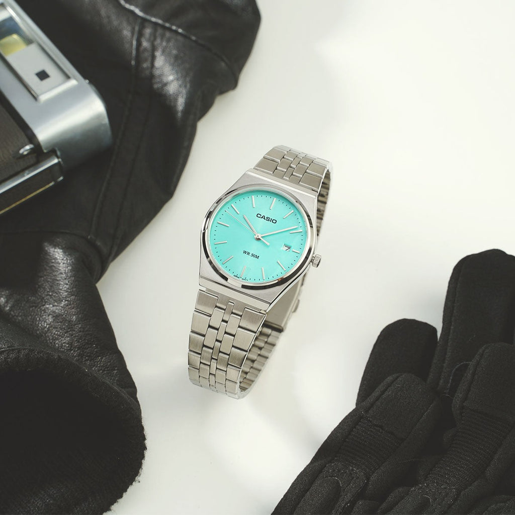 CASIO MTP-B145D-2A1VDF - SPORTY ELEGANCE WITH A VIBRANT BLUE DIAL AND STAINLESS STEEL BRACELET-i-Watch-5